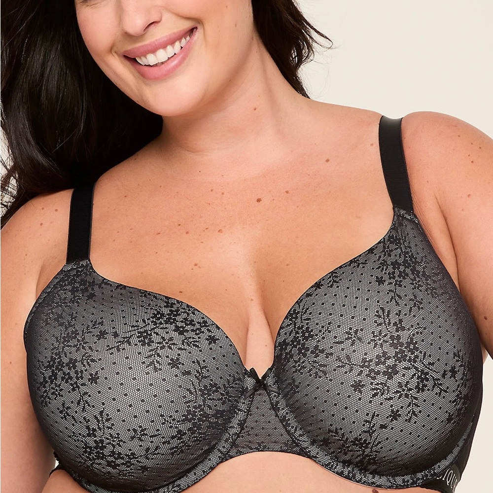 Elegant Black Floral Lace Bra